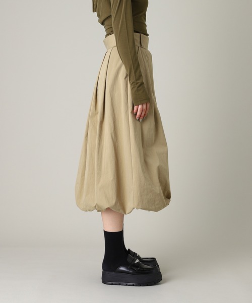 forget-me-nots(フォーゲットミーノッツ)の「forget-me-nots Baloon Pleats Belted Skirt FMN-25AW-SK-002(スカート・レディース・グレー/ベージュ・SMALL/MEDIUM)」の3枚目の写真