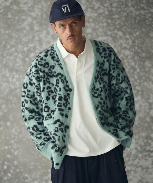 mcg3725- Mohair-like Leopard Cardigan レオパードカーディガン(TRM25