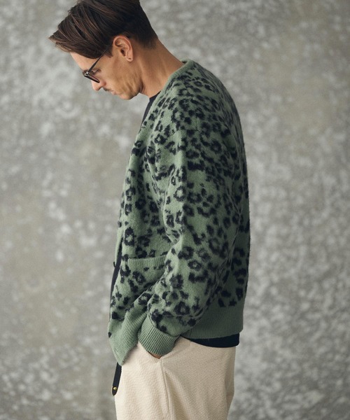 mcg3725- Mohair-like Leopard Cardigan レオパードカーディガン(TRM25