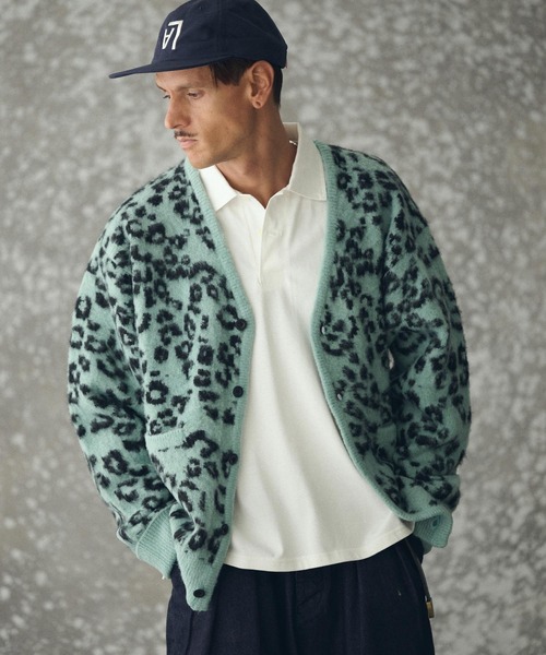 mcg3725- Mohair-like Leopard Cardigan レオパードカーディガン(TRM25