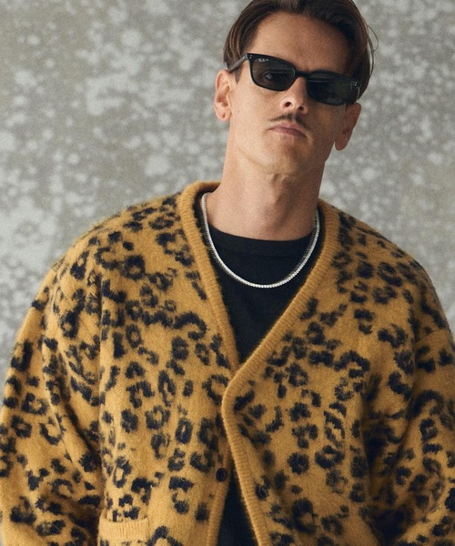 mcg3725- Mohair-like Leopard Cardigan レオパードカーディガン(TRM25
