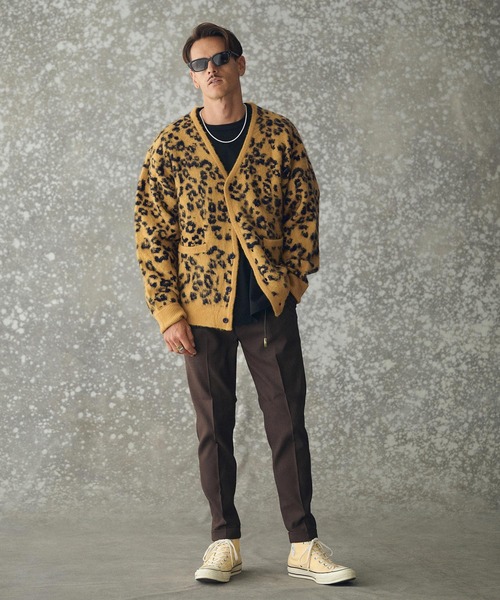 mcg3725- Mohair-like Leopard Cardigan レオパードカーディガン(TRM25