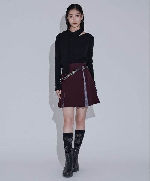 Ellno de Mavie（エルノデメヴィ）の「カットアウトアシメニット（ニット/セーター・レディース・ブルー/ブラック/レッド・FREE）」の10枚目の写真