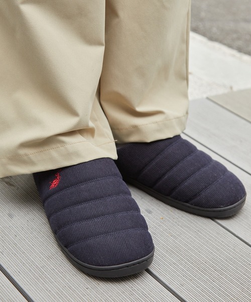 U.S. POLO ASSN.（ユーエスポロアッスン）の「U.S. POLO ASSN. /ユーエスポロアッスン 別注 ロゴワンポイント ダブルステッチ モックシューズ/ウィンターサンダル（サンダル・レディース・ブラック/ライトベージュ/ベージュ/ネイビー・26cm/25cm/24cm/23cm/28cm/27cm）」の4枚目の写真