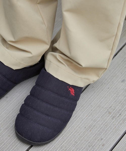 U.S. POLO ASSN.（ユーエスポロアッスン）の「U.S. POLO ASSN. /ユーエスポロアッスン 別注 ロゴワンポイント ダブルステッチ モックシューズ/ウィンターサンダル（サンダル・レディース・ブラック/ライトベージュ/ベージュ/ネイビー・26cm/25cm/24cm/23cm/28cm/27cm）」の18枚目の写真