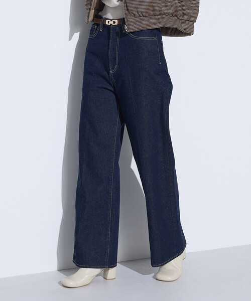 K.T KIYOKO TAKASE（キヨコタカセ）の「10.5オンスセンタープレス ワイドデニムパンツ（デニムパンツ・レディース・グレー/インディゴブルー/ワンウォッシュ・11号/9号/7号）」の17枚目の写真