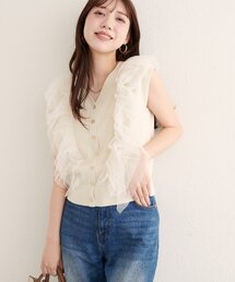 【レア】コムデギャルソン チュール フリル ベスト 白 2017AW レディース レア】コムデギャルソン チュール フリル ベスト 白 2017AW
