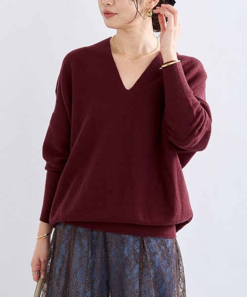 RIVE DROITE(リヴドロワ)の「【リバイバル/新色追加/7色展開】ウール100NEWバックボリュームニット(ニット/セーター・レディース・チャコールグレー/オフホワイト/ブラウン/ミント/バーガンディー/グレイッシュベージュ/ブルー/ベージュ・FREE)」の8枚目の写真