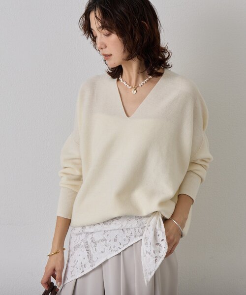 リヴドロワ　ウール100NEWバックボリュームニット RIVE DROITE（リヴドロワ） ニット セーター 「リバイバル/新色追加/7