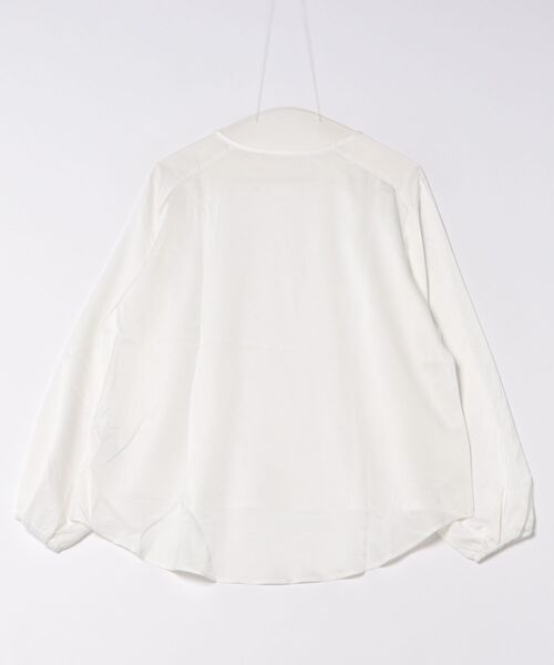 No Rule No Line（ノール－ルノーライン）の「サテン×チュール 異素材切替ブラウス（Tシャツ/カットソー・レディース・ホワイト/ブラック・FREE）」の9枚目の写真