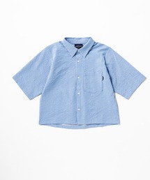 [L's]THREE QUARTER SLEEVE SHIRT SEERSUCKER STRIPE/スリークオータースリーブシャツ シアサッカーストライプ