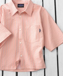 [L's]THREE QUARTER SLEEVE SHIRT SEERSUCKER STRIPE/スリークオータースリーブシャツ シアサッカーストライプ