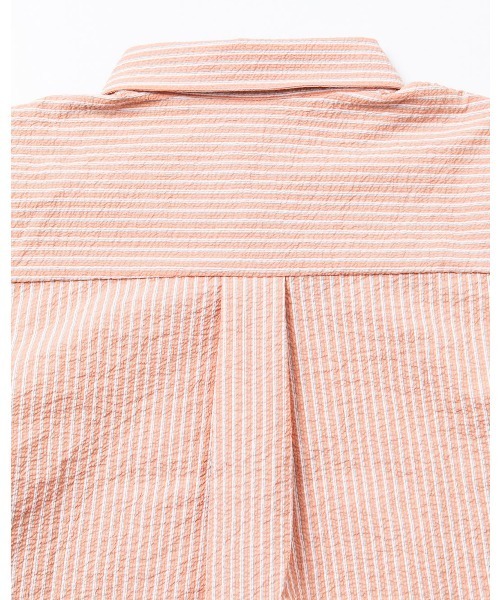 THOUSAND MILE（サウザンドマイル）の「[L's]THREE QUARTER SLEEVE SHIRT SEERSUCKER STRIPE/スリークオータースリーブシャツ シアサッカーストライプ（シャツ/ブラウス・レディース・オレンジ系その他/ブルー系その他/グリーン系その他・FREE）」の8枚目の写真