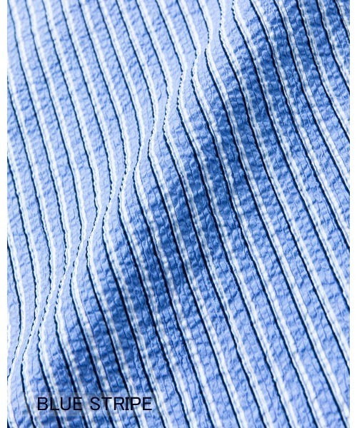 THOUSAND MILE（サウザンドマイル）の「[L's]THREE QUARTER SLEEVE SHIRT SEERSUCKER STRIPE/スリークオータースリーブシャツ シアサッカーストライプ（シャツ/ブラウス・レディース・オレンジ系その他/ブルー系その他/グリーン系その他・FREE）」の10枚目の写真