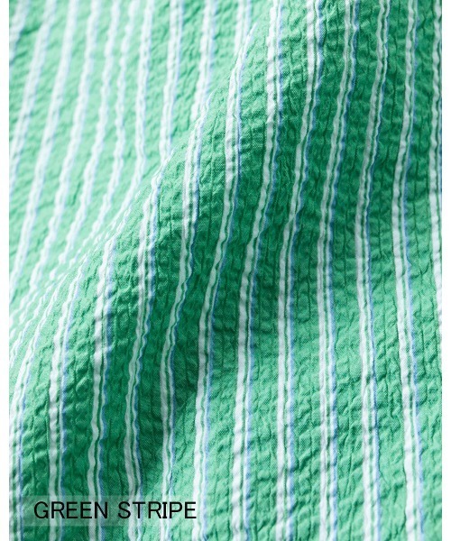 THOUSAND MILE（サウザンドマイル）の「[L's]THREE QUARTER SLEEVE SHIRT SEERSUCKER STRIPE/スリークオータースリーブシャツ シアサッカーストライプ（シャツ/ブラウス・レディース・オレンジ系その他/ブルー系その他/グリーン系その他・FREE）」の11枚目の写真