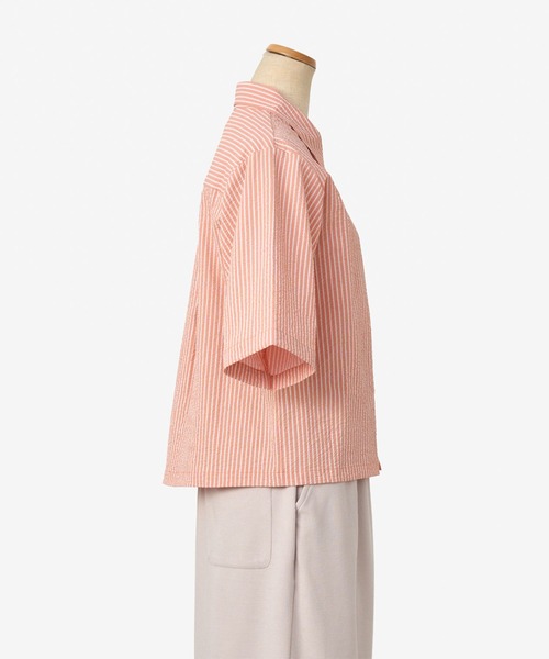 THOUSAND MILE（サウザンドマイル）の「[L's]THREE QUARTER SLEEVE SHIRT SEERSUCKER STRIPE/スリークオータースリーブシャツ シアサッカーストライプ（シャツ/ブラウス・レディース・オレンジ系その他/ブルー系その他/グリーン系その他・FREE）」の18枚目の写真