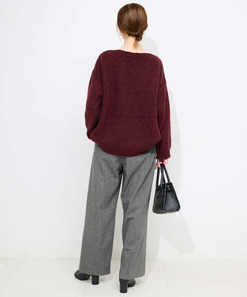 SLOBE IENA（スローブイエナ）の「ツイードリラックススラックス（スラックス・レディース・ブラック/ベージュ・36/38）」の6枚目の写真