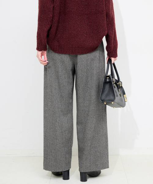 SLOBE IENA（スローブイエナ）の「ツイードリラックススラックス（スラックス・レディース・ブラック/ベージュ・36/38）」の10枚目の写真