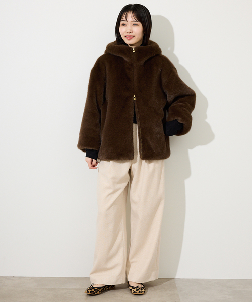 SLOBE IENA（スローブイエナ）の「ツイードリラックススラックス（スラックス・レディース・ブラック/ベージュ・36/38）」の11枚目の写真