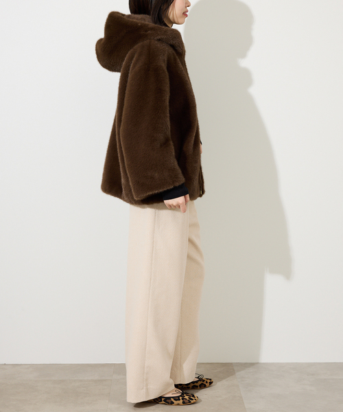 SLOBE IENA（スローブイエナ）の「ツイードリラックススラックス（スラックス・レディース・ブラック/ベージュ・36/38）」の12枚目の写真