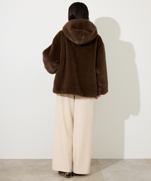 SLOBE IENA（スローブイエナ）の「ツイードリラックススラックス（スラックス・レディース・ブラック/ベージュ・36/38）」の13枚目の写真