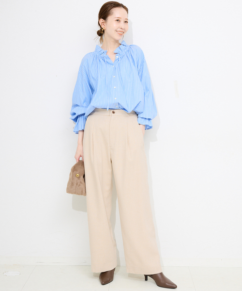 SLOBE IENA（スローブイエナ）の「ツイードリラックススラックス（スラックス・レディース・ブラック/ベージュ・36/38）」の15枚目の写真