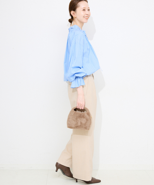 SLOBE IENA（スローブイエナ）の「ツイードリラックススラックス（スラックス・レディース・ブラック/ベージュ・36/38）」の17枚目の写真