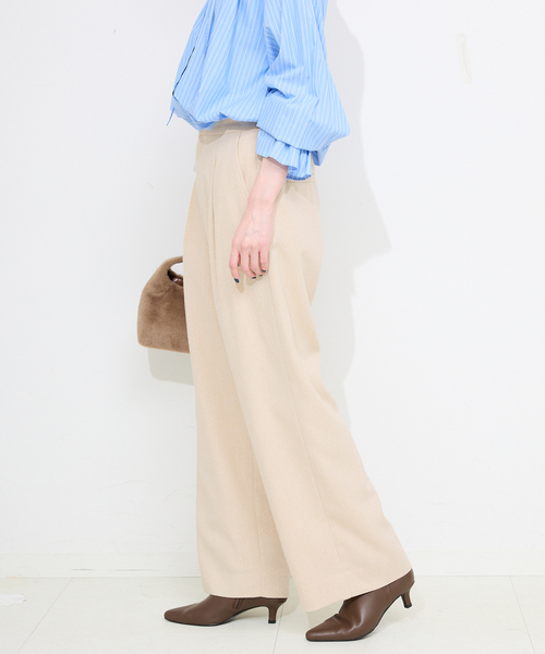 SLOBE IENA（スローブイエナ）の「ツイードリラックススラックス（スラックス・レディース・ブラック/ベージュ・36/38）」の22枚目の写真