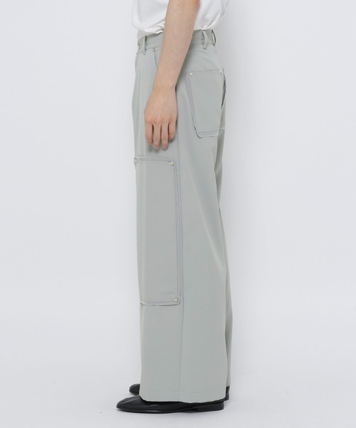 HARE（ハレ）の「ダブルニーワイドパンツ(HARE)（その他パンツ・メンズ・ブラック/ライトグレー・MEDIUM/SMALL）」の13枚目の写真