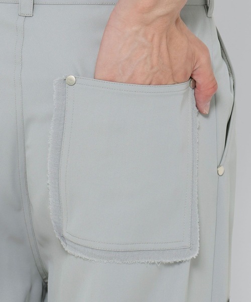 HARE（ハレ）の「ダブルニーワイドパンツ(HARE)（その他パンツ・メンズ・ブラック/ライトグレー・MEDIUM/SMALL）」の20枚目の写真