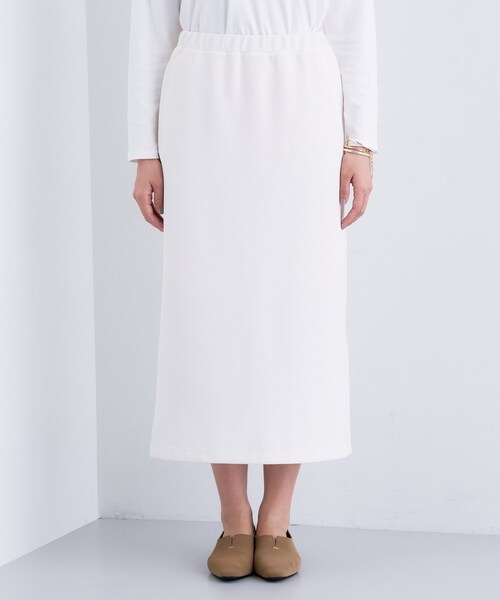 INDIVI（インディヴィ）の「【SETUP可能／Iライン】ダンボールジャージスカート（スカート・レディース・オフホワイト/チャコールグレー/ネイビー・05/13/15 /36/38/40/19）」の17枚目の写真