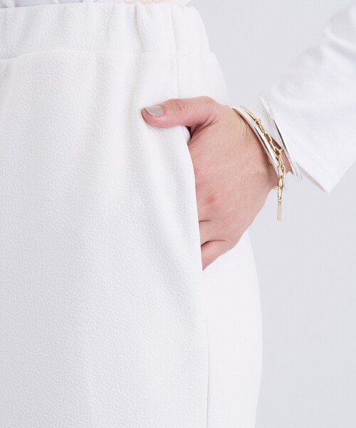 INDIVI（インディヴィ）の「【SETUP可能／Iライン】ダンボールジャージスカート（スカート・レディース・オフホワイト/チャコールグレー/ネイビー・05/13/15 /36/38/40/19）」の22枚目の写真