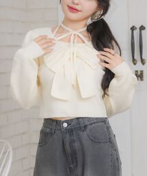 ニット/セーター（ベージュ系・リボン）ファッション通販 - ZOZOTOWN