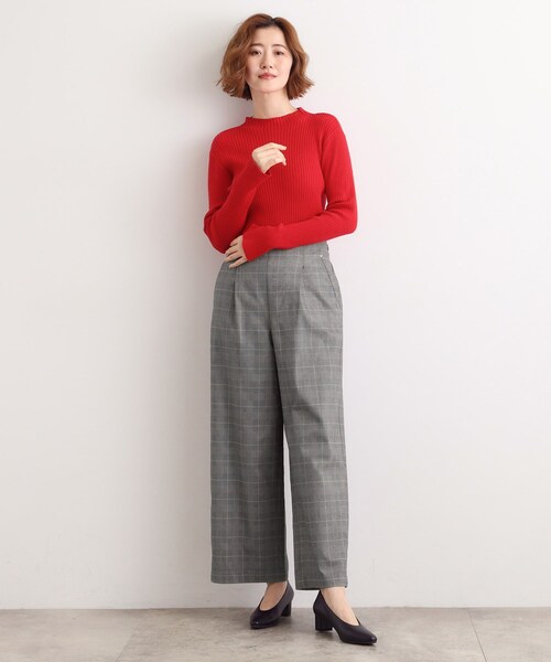 grove（グローブ）の「【選べる着丈/多機能】裏起毛ハイパーストレッチワイドパンツ（その他パンツ・レディース・ベージュ系1/ナチュラル/ブラック/アイボリー系1/ダークブラウン系1・03/02/01/04/23/22/21/13/12/11/05）」の10枚目の写真