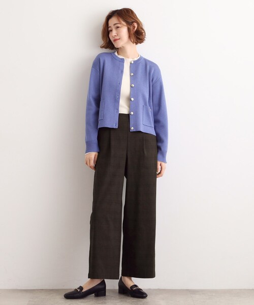 grove（グローブ）の「【選べる着丈/多機能】裏起毛ハイパーストレッチワイドパンツ（その他パンツ・レディース・ベージュ系1/ナチュラル/ブラック/アイボリー系1/ダークブラウン系1・03/02/01/04/23/22/21/13/12/11/05）」の16枚目の写真