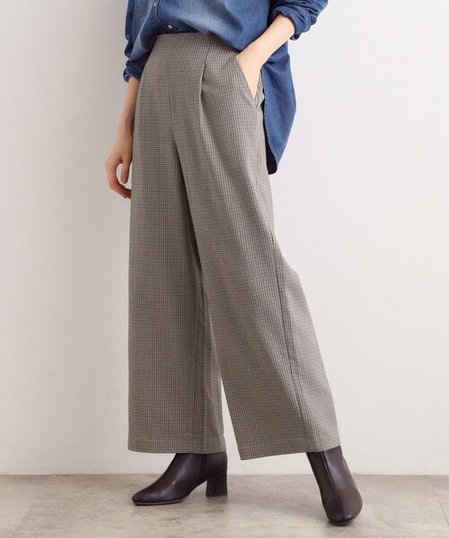 grove（グローブ）の「【選べる着丈/多機能】裏起毛ハイパーストレッチワイドパンツ（その他パンツ・レディース・ベージュ系1/ナチュラル/ブラック/アイボリー系1/ダークブラウン系1・03/02/01/04/23/22/21/13/12/11/05）」の19枚目の写真