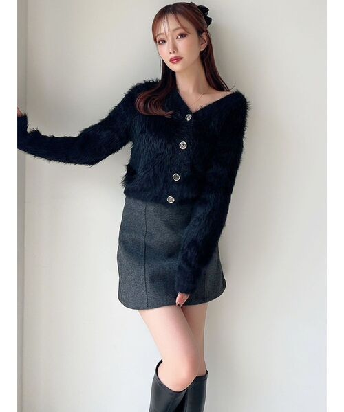 RESEXXY（リゼクシー）の「台形ミニスカート（スカート・レディース・チャコールグレー/アイボリー/ブラック・FREE）」の11枚目の写真