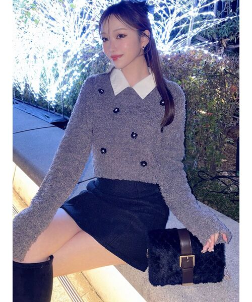 RESEXXY（リゼクシー）の「台形ミニスカート（スカート・レディース・チャコールグレー/アイボリー/ブラック・FREE）」の16枚目の写真