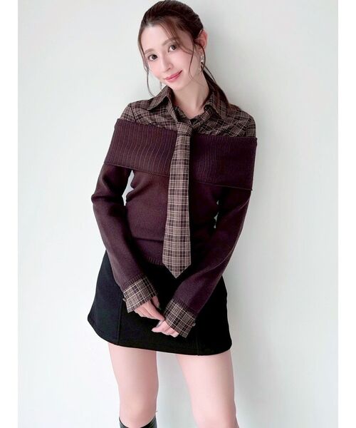 RESEXXY（リゼクシー）の「台形ミニスカート（スカート・レディース・チャコールグレー/アイボリー/ブラック・FREE）」の19枚目の写真