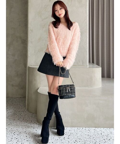 RESEXXY（リゼクシー）の「台形ミニスカート（スカート・レディース・チャコールグレー/アイボリー/ブラック・FREE）」の22枚目の写真