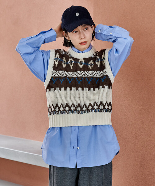 セール】限定展開 ノルディックニットベスト（ベスト）｜FREAK'S STORE