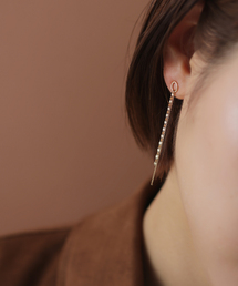 Lilas（リラ）の「J型パイプピアスL K10（両耳）（ピアス（両耳用