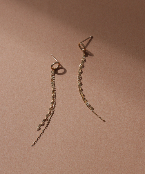 WEB限定》リング*チェーンピアス K10（両耳）（ピアス（両耳用