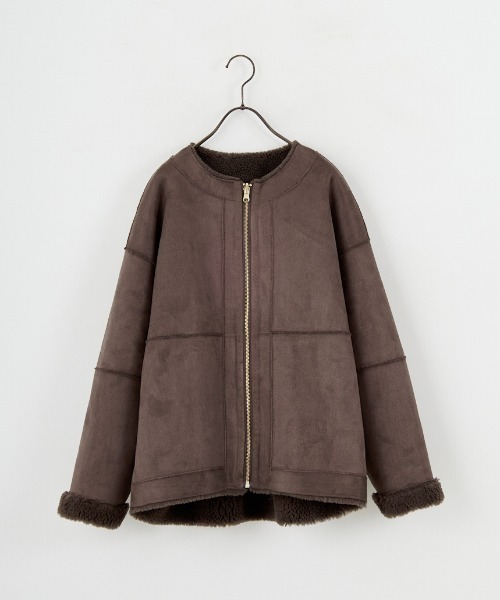 MICA&DEAL/マイカアンドディール] リバーシブル ボアショートコート