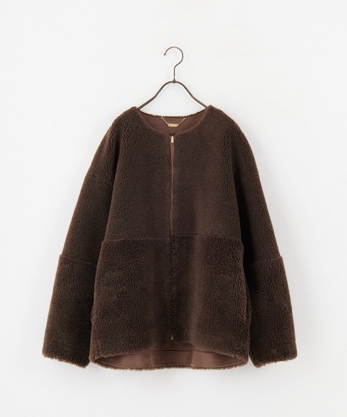 MICA&DEAL/マイカアンドディール] リバーシブル ボアショートコート