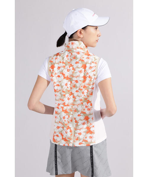 New Balance Golf(ニューバランスゴルフ)の「【new balance golf】【直営店舗限定】ハイビスカス総柄 フルジップ ベスト (WOMENS)(ベスト・レディース・ベージュ/ブラック・SMALL/MEDIUM)」の18枚目の写真