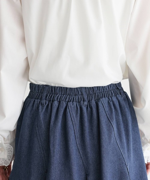 somari imagination（ソマリ イマジネーション）の「『デニムレース切り替えスカート』（デニムスカート・レディース・ネイビー/ブラック・2/1）」の21枚目の写真