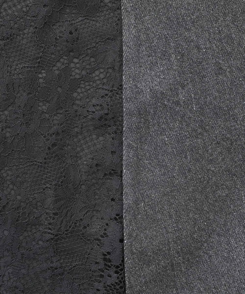 somari imagination（ソマリ イマジネーション）の「『デニムレース切り替えスカート』（デニムスカート・レディース・ネイビー/ブラック・2/1）」の11枚目の写真