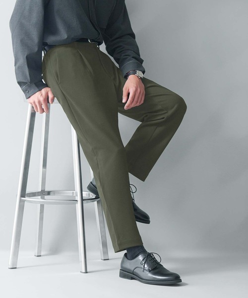 GLOBAL WORK(グローバルワーク)の「イージーケアストレッチテーパードパンツ/599607(その他パンツ・メンズ・ブラック/チャコールグレー/カーキ・MEDIUM/SMALL/LARGE/X-LARGE)」の1枚目の写真