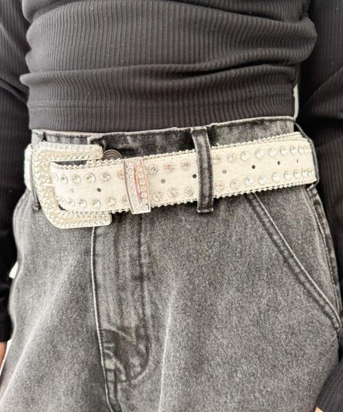 WEGO（ウィゴー）の「WEGO/ビジューラメシャギーベルト（ベルト・レディース・その他1/ベージュ/ピンク/その他3/その他2/ホワイト・FREE）」の12枚目の写真